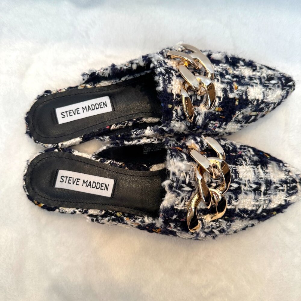 Steve Madden Finn Chain Pointed Toe Mule Nwot - image 5